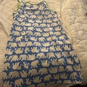 Lilly Pulitzer blue and white elephant dress